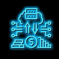 regtech electronic equipment neon glow icon illustration