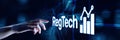 Regtech Regulation and supervision technology concept on virtual screen Royalty Free Stock Photo