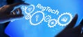 Regtech Regulation and supervision technology concept on virtual screen Royalty Free Stock Photo