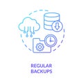 Regular backups concept icon
