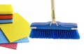 regular broom brush and sponge