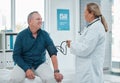 Regular checkups can help detect potential health issues. a doctor checking a patients blood pressure during a