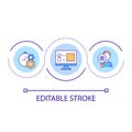 Regular computer checkup loop concept icon Royalty Free Stock Photo