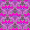 Regular delicate drawing magenta purple silver gray