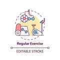 Regular exercise concept icon Royalty Free Stock Photo