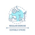 Regular exercise turquoise concept icon Royalty Free Stock Photo