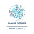 Regular exercises concept icon Royalty Free Stock Photo