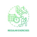 Regular exercises concept icon Royalty Free Stock Photo