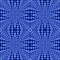 Regular futuristic diamond pattern in blue shades seamless