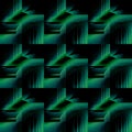 Regular futuristic squares pattern green turquoise blue gray black diagonally