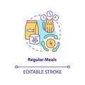 Regular meals concept icon Royalty Free Stock Photo