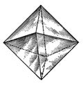 Regular Octahedron vintage illustration