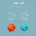 Regular polyhedron icosahedron