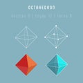 Regular polyhedron octahedron Royalty Free Stock Photo