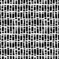 Regular rectangle brush strokes vector seamless pattern. Hand drawn abstract background.