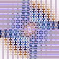 Regular rectangles and stripes pattern purple blue brown beige shifted