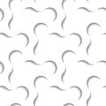 REGULAR ROUNDED SHAPE IN TRANSITION. SEAMLESS VECTOR PATTERN Royalty Free Stock Photo