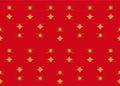 Regular seamless diamond and stars pattern red and gold