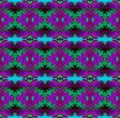 Regular seamless floral pattern purple violet blue turquoise brown