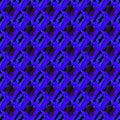 Regular seamless intricate netting pattern purple, dark brown, dark blue and black diagonally.
