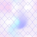 Regular seamless pattern on light pink background. Iridescent gradient mesh. Ar deco geometric ornament