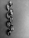 Regular silver beads Royalty Free Stock Photo