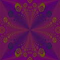 Regular spiral pattern purple violet green centered