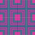 Regular squares and rectangles pattern magenta turquoise green purple gray Royalty Free Stock Photo