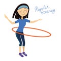 Regular training, Spin the hoop girl