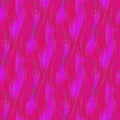 Regular wavy lines and circles pattern red violet vertically