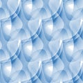 Regular wavy pattern pastel blue white overlaying diagonally