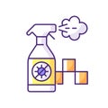 Regularly disinfected cab RGB color icon Royalty Free Stock Photo