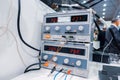 Regulated power supply for powering radio devices with regulated stabilized constant voltage or current and can be used in Royalty Free Stock Photo