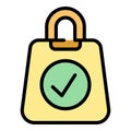 Regulated products bag icon vector flat