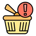 Regulated products basket icon vector flat