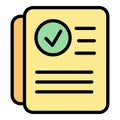 Regulated products certified icon vector flat