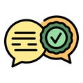 Regulated products chat icon vector flat