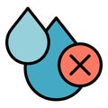 Regulated products water icon vector flat