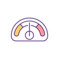 Regulating blood pressure levels RGB color icon