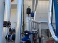 Regulating station with pressure relief valves, instrumentation and pressure regulating valves