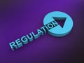 regulation word on purple