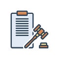 Color illustration icon for Regulations, rule and law Royalty Free Stock Photo