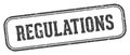 regulations stamp. regulations rectangular stamp on white background Royalty Free Stock Photo