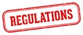 regulations stamp. regulations rectangular stamp on white background Royalty Free Stock Photo