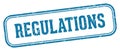 regulations stamp. regulations rectangular stamp on white background Royalty Free Stock Photo