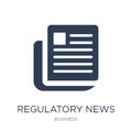 Regulatory News Service (RNS) icon. Trendy flat vector Regulator