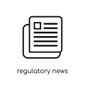 Regulatory News Service (RNS) icon. Trendy modern flat linear ve