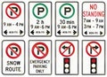 Regulatory road signs in Ontario - Canada