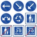 Regulatory Road signs used in Sweden Royalty Free Stock Photo