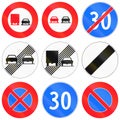 Regulatory road signs used in Switzerland